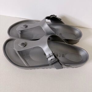 Birkenstock Gizeh Thong Flip Flop Sandals Men Size 11 Gray Unisex Summer Beach